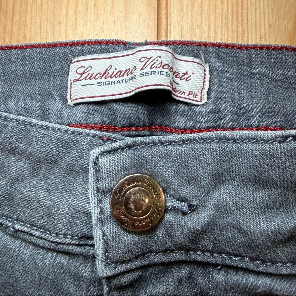 Luchiano Visconti Gray Modern Fit Signature Jean 42 x 34 - Picture 2 of 7